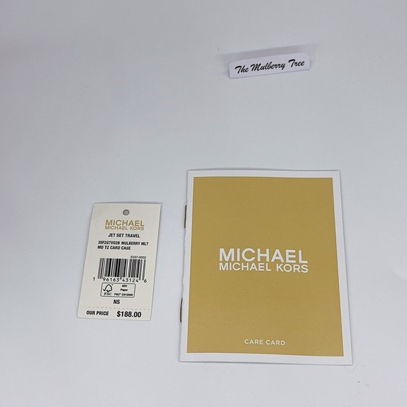 Michael Kors Extra Small Mercer Logo Crossbody Bag + Card Case Mulberry NWT $536 - Picture 9 of 14